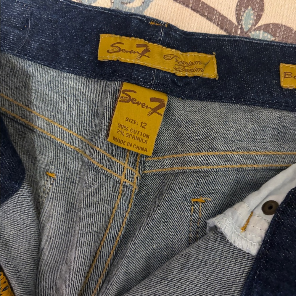 Seven7 Women's Blue Boot Cut Jeans